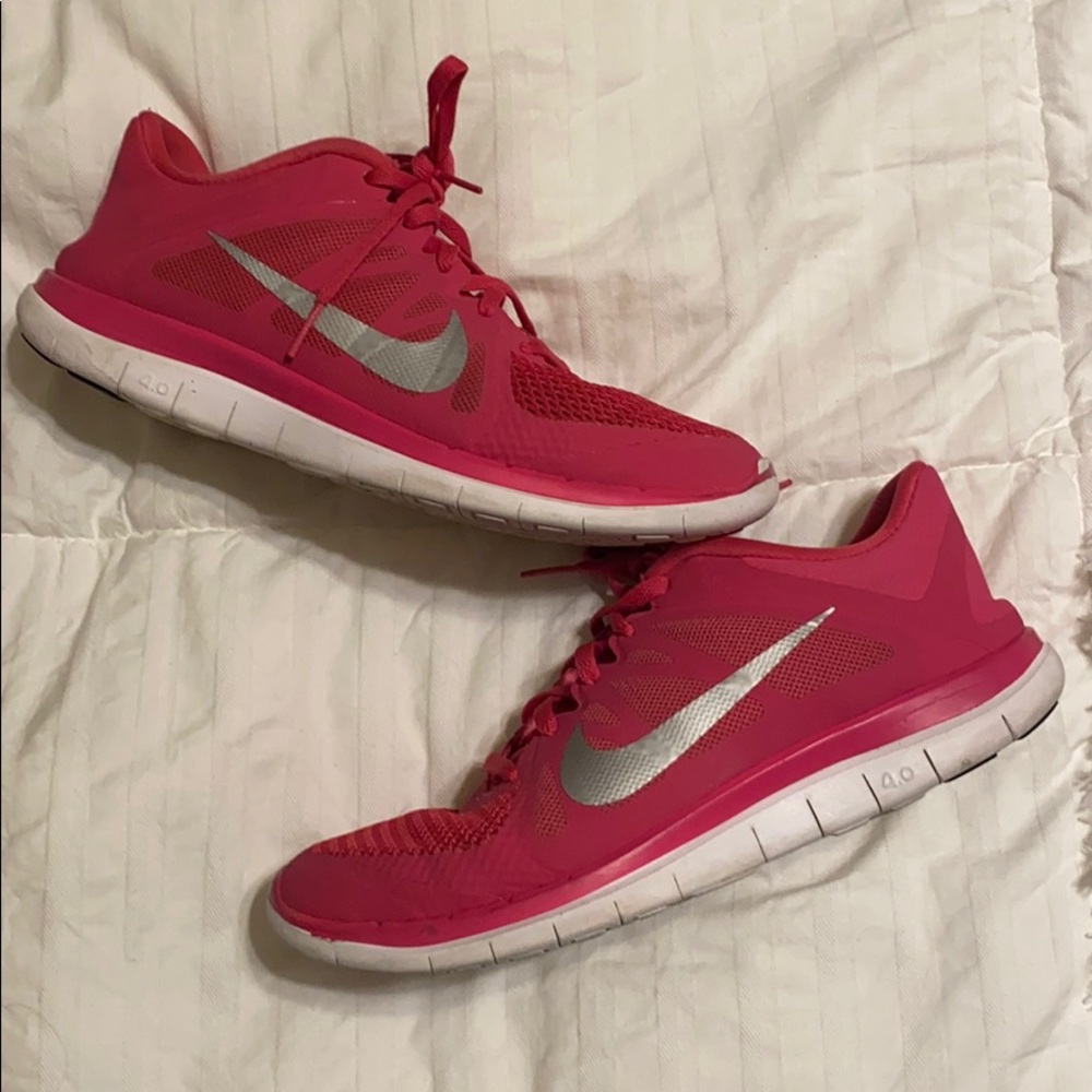 Nike Hot Pink Free Run Sneakers